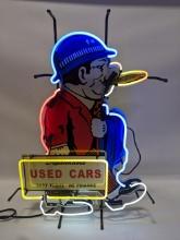 Custom "Dependable Used Cars" Five-Color Neon Sign