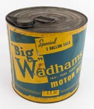 Vintage ÒBigÓ Wadhams 3 Gallon Motor Oil Can