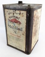 Early Gargoyle Mobiloil ÒAÓ 5 Gallon Oil Can w/ Cap
