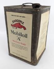 Early Gargoyle Mobiloil ÒAÓ 5 Gallon Oil Can w/ Cap