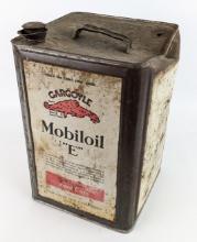 Early Gargoyle Mobiloil ÒEÓ For Ford Cars 5 Gallon Oil Can