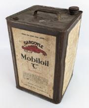 Early Gargoyle Mobiloil ÒCÓ Five Gallon Oil Can