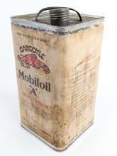 Early Mobiloil Gargoyle ÒAÓ 1 Gallon Oil Can w/ Lid
