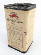 Early Gargoyle Mobilgrease 10 Pound Can w/ Lid
