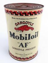 Early Gargoyle Mobiloil ÒAFÓ 5 Quart Oil Can w/ Lids