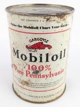 HTF Early Gargoyle Mobiloil 100% Pure Pennsylvania Quart Oil Can
