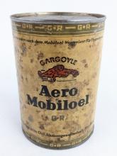 Early German Gargoyle Aero Mobiloel Aircraft Oil Quart Can