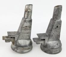 (2) Early Gargoyle Mobiloil Fillpruf Oil Bottle Spouts AF & BB