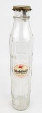 Early Mobiloil Arctic Special SAE 30 Quart Glass Oil Bottle w/ Cap