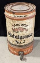 Early SOCONY Gargoyle Mobilgrease No.2 100lb Grease Can