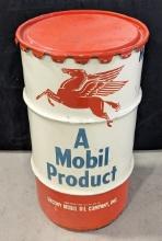 Vintage SOCONY Mobil Mobilube 120lb Can w/ Lid