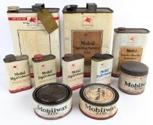 Lot Of Vintage SOCONY-VACUUM Mobil Service Station Cans