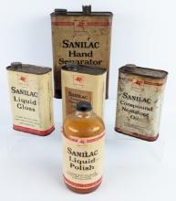 Lot Of Vintage SOCONY Mobil Service Station Sanilac Cans