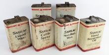 (6) Early SOCONY-Vacuum Mobil Sanilac One Gallon Cans