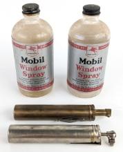 Vintage SOCONY Mobil Window Spray Bottles & Spray Canisters