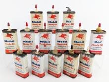 (14) Vintage Mobil Handy Oil Oiler 4oz Cans