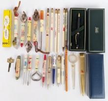 Vintage Mobil Gas Station Promotional Pens & More