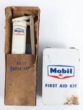 Lot Of Vintage Mobil Service Station Items