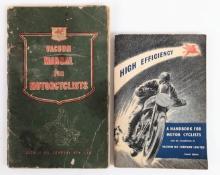 2) Vintage Vacuum Oil Company Mobil Motorcyclists Handbooks