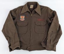 Vintage GibsonÕs Mobil Service AttendantÕs Jacket w/ Chain Stitching