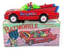 Vintage Taiwan Tin Battery Operated Batmobile w/ Original Box