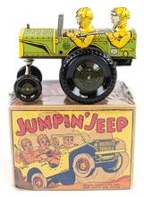 Marx Tin Windup Jumpin Jeep w/ Box