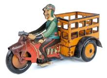 Marx Tin Windup Speed Boy Delivery Motorcycle