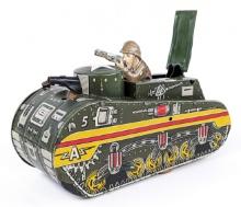Marx Tin Litho Windup Doughboy U.S. Army Tank