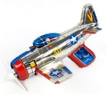 Japan Tin Friction Powered U.S. Navy Fighter Plane