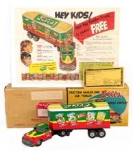 Linemar Japan Tin Friction Ellis Canning Co. Truck w/ Box