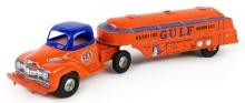 Courtland Tin Friction Gulf Gasoline Tanker Truck