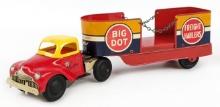 Courtland Tin Windup Big Dot Freight Haulers Truck & Trailer