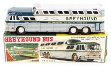 Japan Tin Friction Greyhound Bus w/ Box