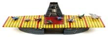 Large Tin Aircraft Carrier w/ Tin Friction Airplanes