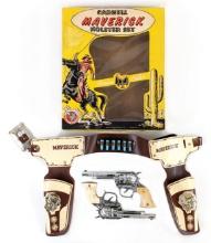 Carnell Manufacturing Maverick Cap Gun Holster Set In Box