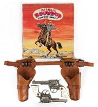 Carnell Roundup Cowboy Outfit w/ Western Cap Guns & Box