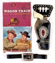 Leslie Henry Wagon Train Cap Gun & Holster Set In Box
