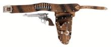 Geo. Schmidt Roy Rogers Cap Gun w/ Leather Holster