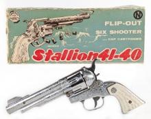 Nichols Stallion 41-40 Flip-Out Six Shooter Cap Gun Pistol w/ Box