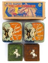 Lone Ranger Strong Box Banks,First Aid Kits, & Pistol Box