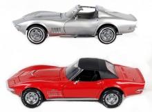 1/24 Scale Franklin Mint 1968 Corvette and 1970 Corvette