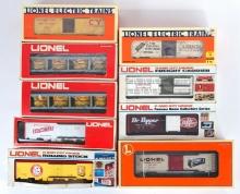 (9) Lionel Train Cars (2) 9132, 9408, 19937, 16234, 9850, 9812, 7811, 39200