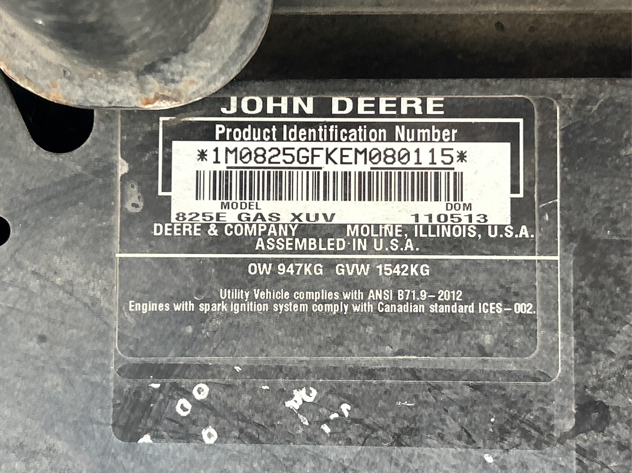 John Deere 825E XUV 4 Seater Gator