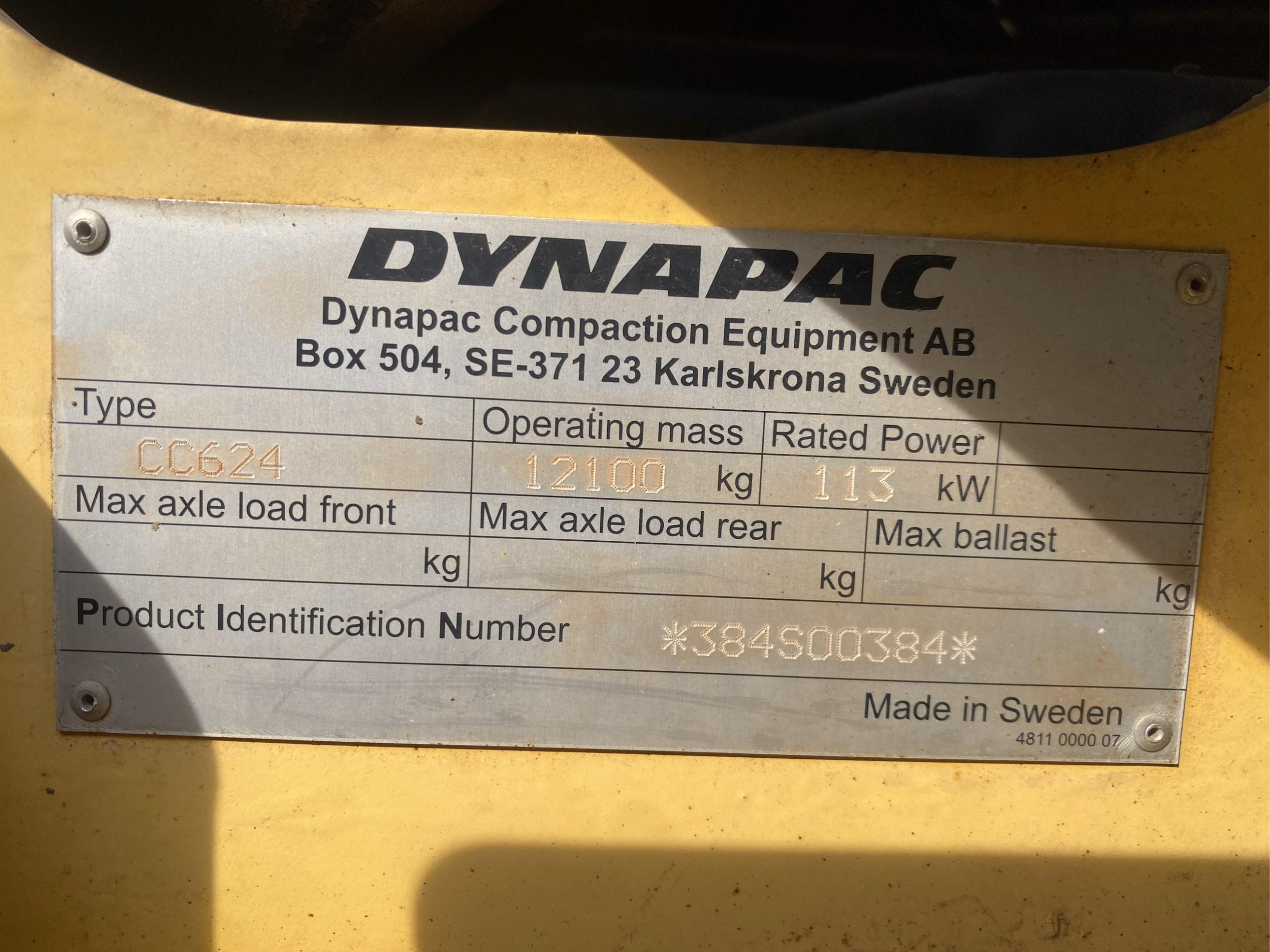 Dynapac CC624HF Double Drum Vibrating Roller