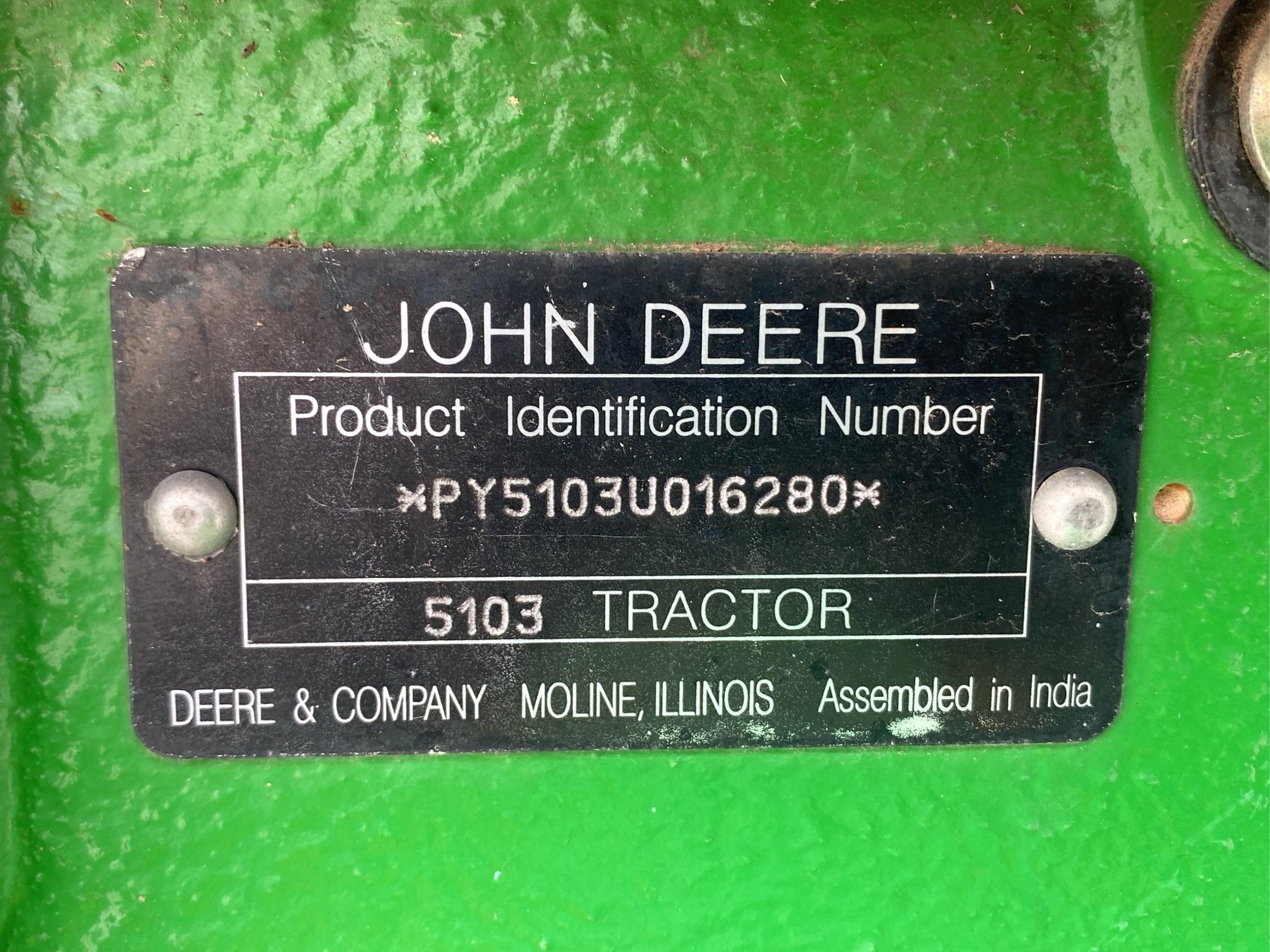 John Deere 5103 Tractor