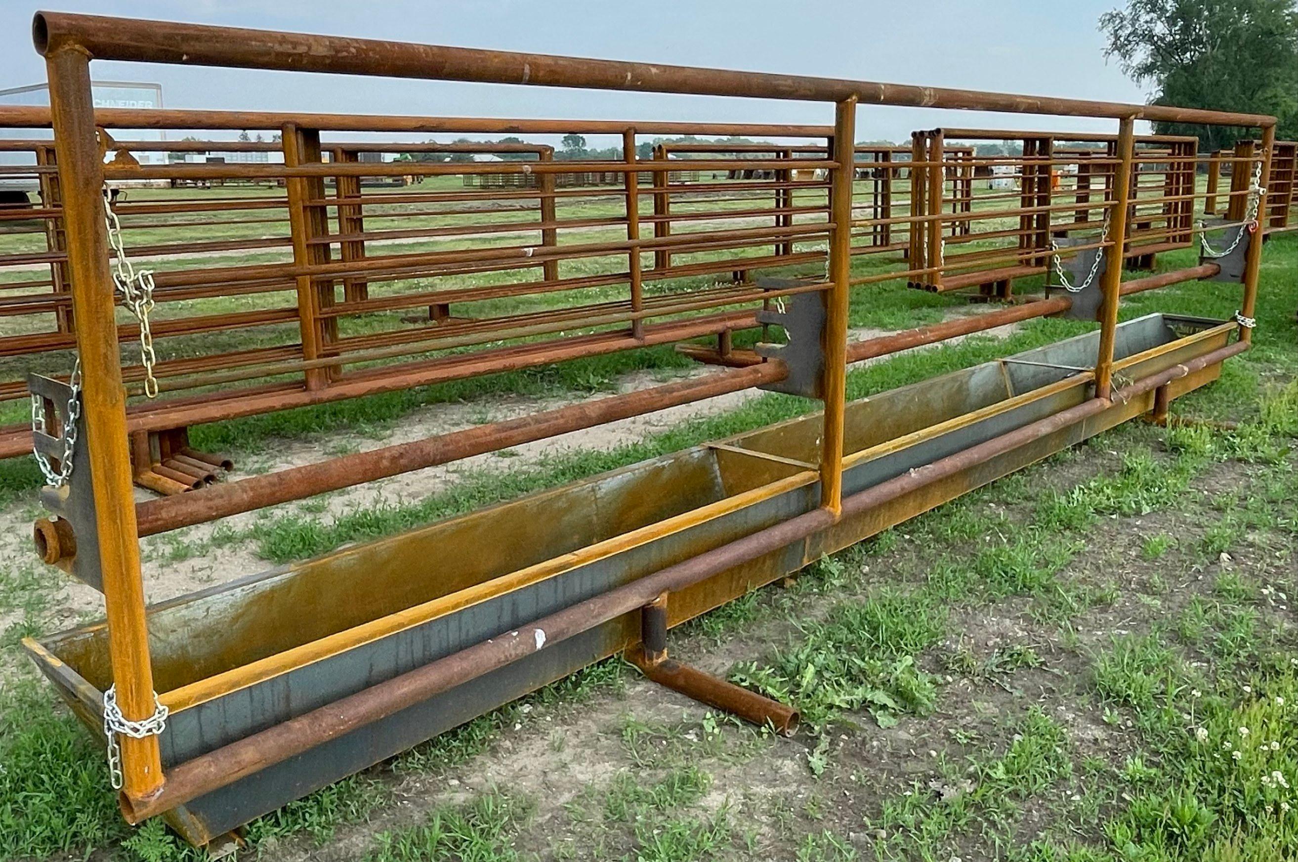 Steel Pipe Cattle Panel w/ Feeder