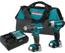 Makita 12V 1.5Ah Lithium-Ion Cordless Drill Driver & Impact Driver Combo