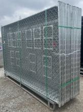 112ÓWx71ÓL Work Site Galvanized Freestanding Chain Link Fencing