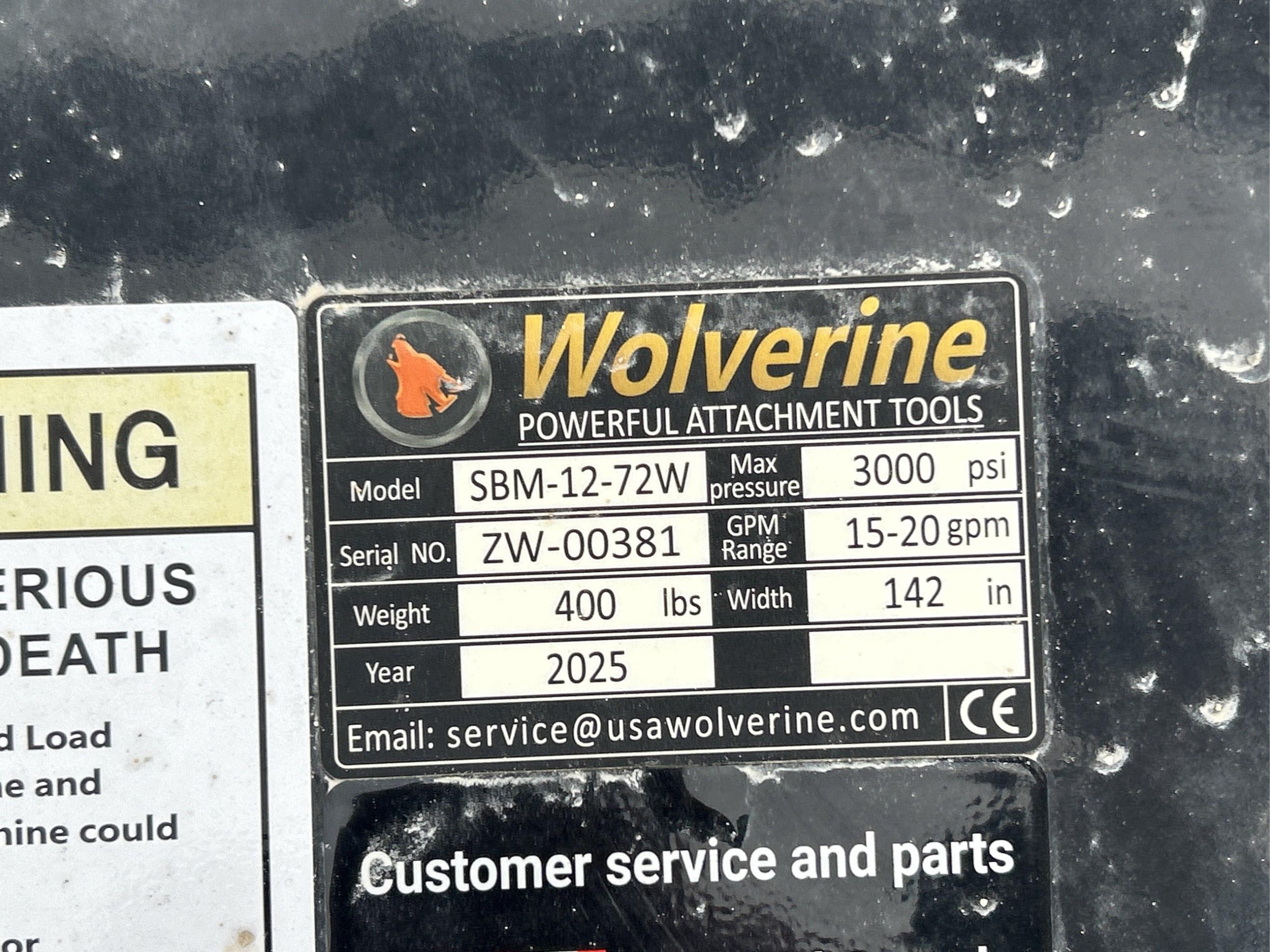 2025 Wolverine 72" Hydraulic Sickle Bar Mower