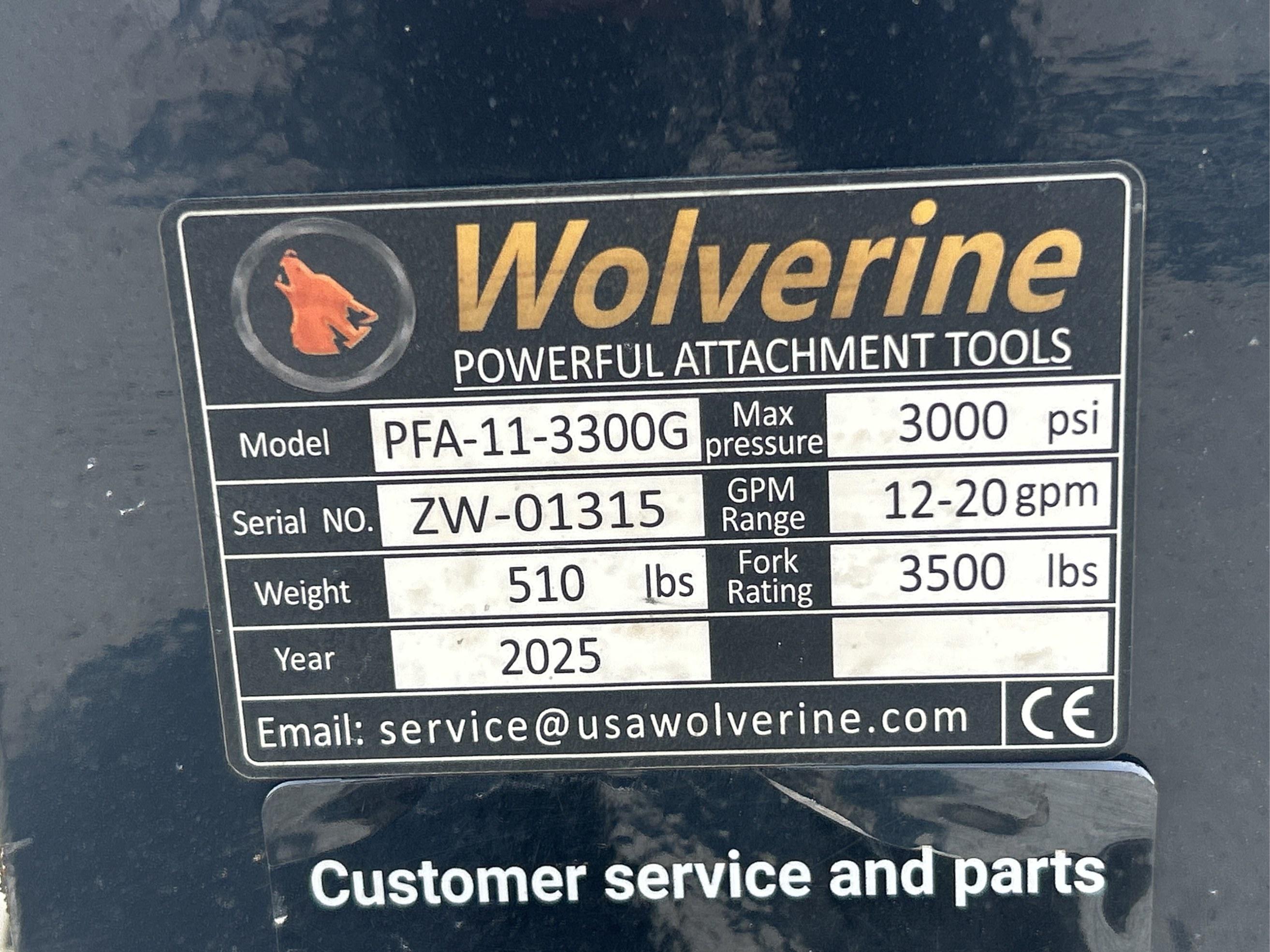 2025 Wolverine 48" Hydraulic Adjustable Pallet Forks
